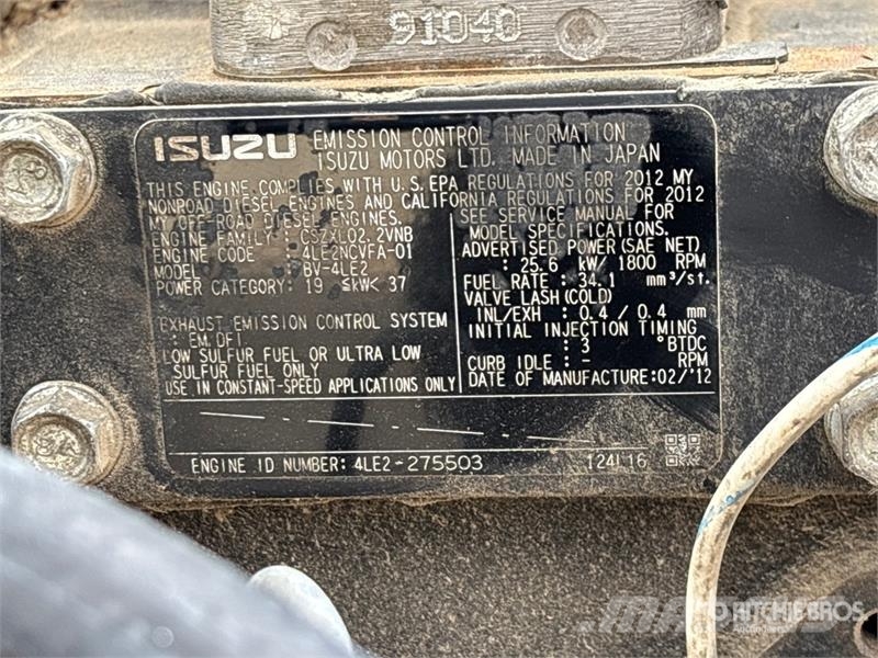 Isuzu BV-4LE2 Engine Motori