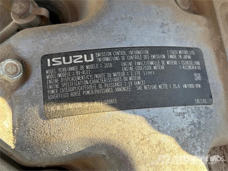 Isuzu of (2) Isuzu 4LE2 Engine (Inoperable) Motori