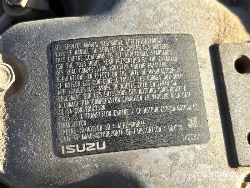Isuzu of (2) Isuzu 4LE2 Engine (Inoperable) Motori