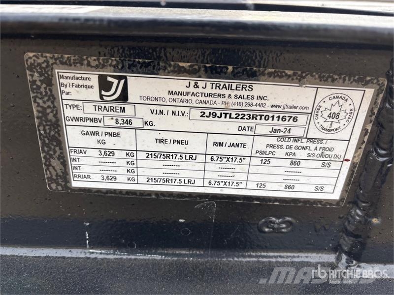 J & Trailers 21 ft T/A Equipment Trailer Vehicle transport trailers