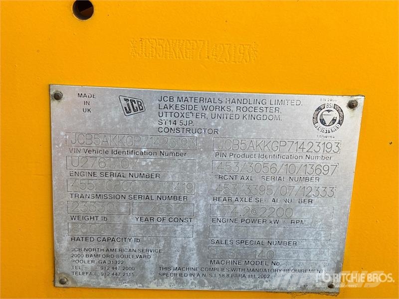 JCB 535-140 テレスコーピックハンドラー