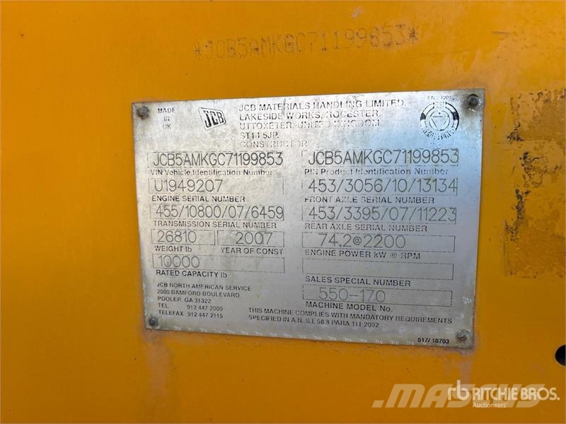 JCB 550-170 Teleskopiniai krautuvai