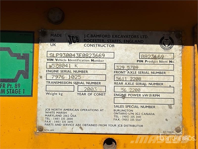 JCB 930 Vanterenski viljuškar