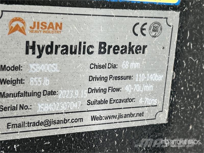 JISAN JSB400SL 40 in Skid Steer Breaker مطارق / كسارات