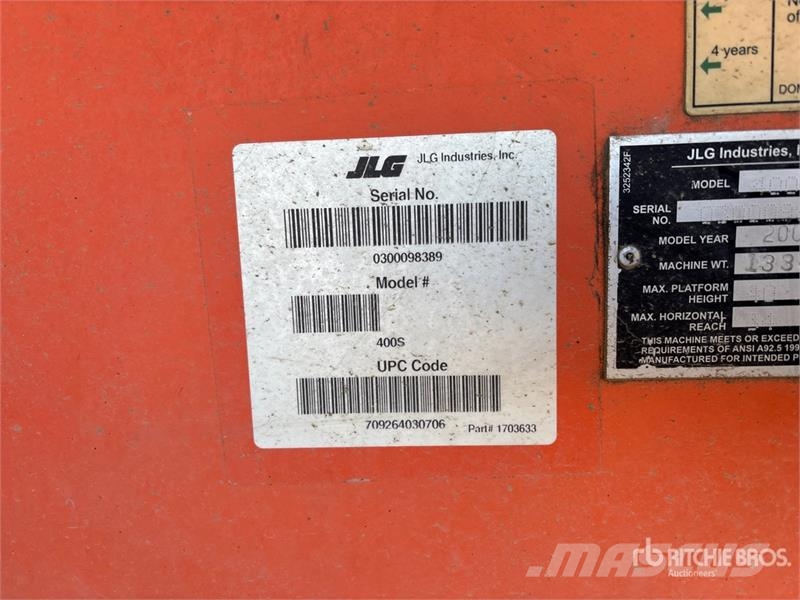 JLG 400S 4WD Diesel Telescopic Boom Lift (Inoperable) رافعات سلة تلسكوبية
