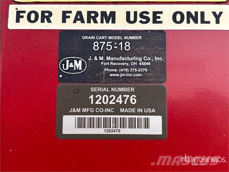 JM 875 875 bu S/A Grain Cart مقطورة حبوب