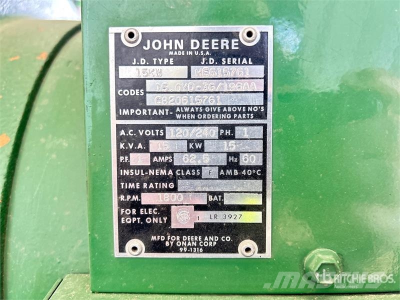 John Deere 15 kW Mobile Generator Set Generadores diésel
