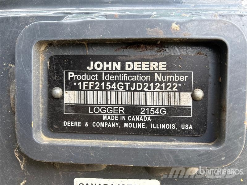 John Deere 2154G Procesadoras y cortadoras de leña
