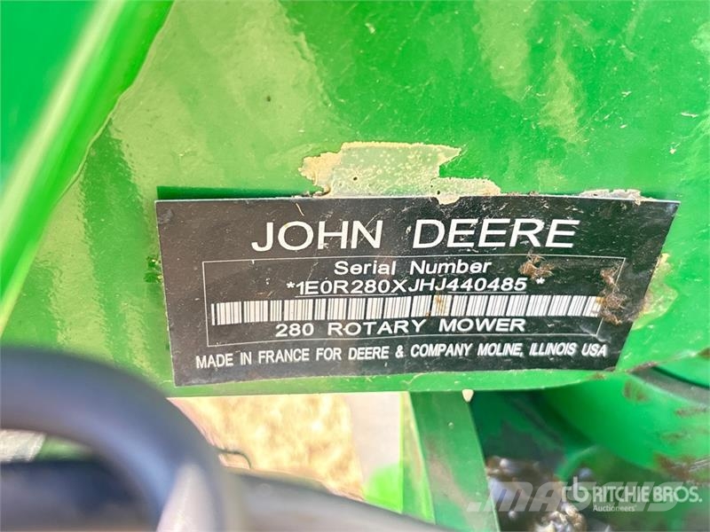 John Deere 280 9 ft 3-Point Hitch Mower Conditioner Falciacondizionatrici