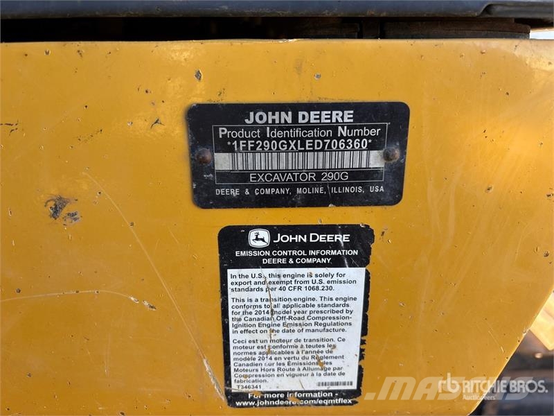 John Deere 290GLC Tracked Excavator حفارات زحافة