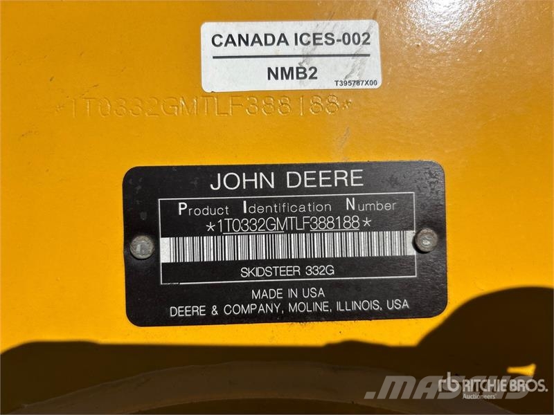 John Deere 332G Skid steer mini nakladalci
