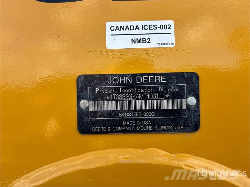 John Deere 333G Skid steer loaders