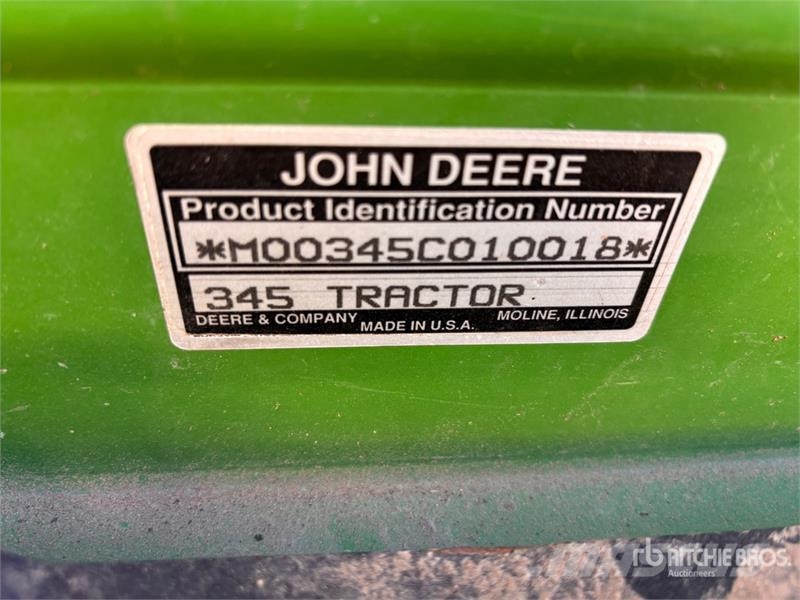 John Deere 345 2WD Utility Tractor Compacttrekkers