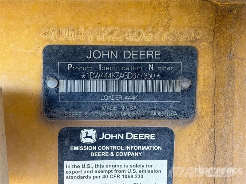 John Deere 444K Wheel Loader Iekrāvēji uz riteņiem