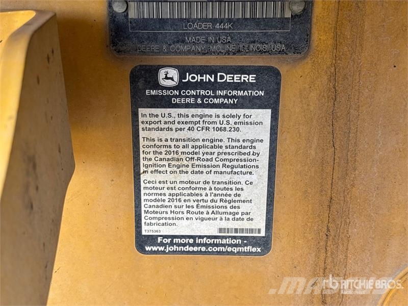 John Deere 444K Wheel Loader Iekrāvēji uz riteņiem
