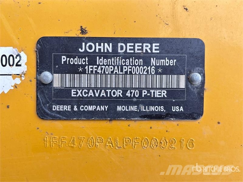 John Deere 470 P-Tier Paletli ekskavatörler