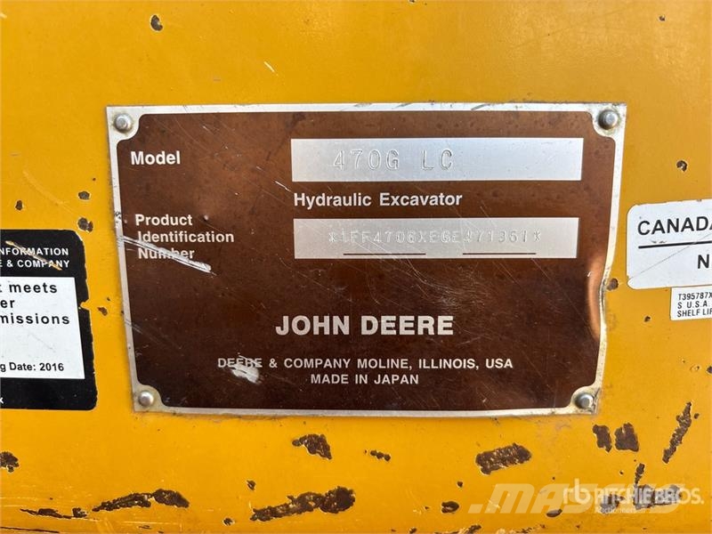 John Deere 470G LC VG Tracked Excavator Beltegraver