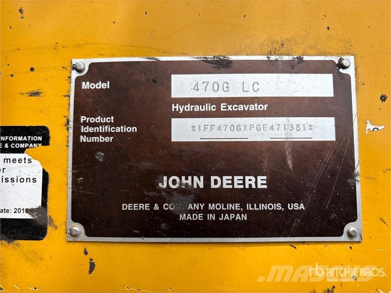 John Deere 470GLC VG Tracked Excavator Crawler excavators