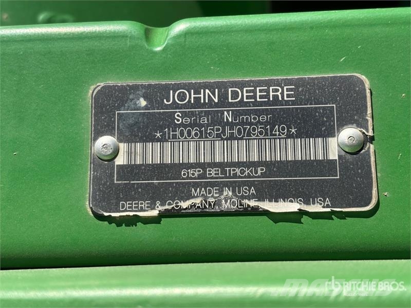 John Deere 615P 15 ft Belt Combine Pickup Header Erntevorsätze