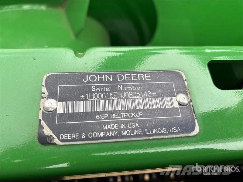 John Deere 615P 15 ft Draper Combine Pickup Header Cabezales de cosechadoras combinadas