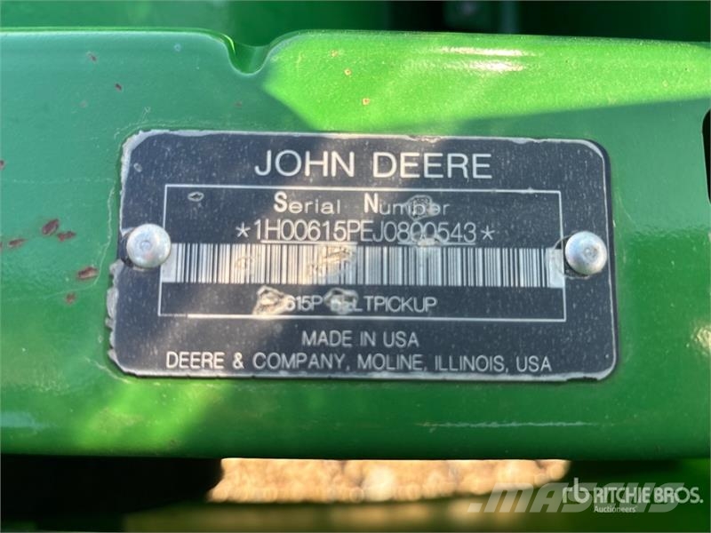 John Deere 615P 15 ft Draper Combine Pickup Header (Unused) 콤바인 헤드