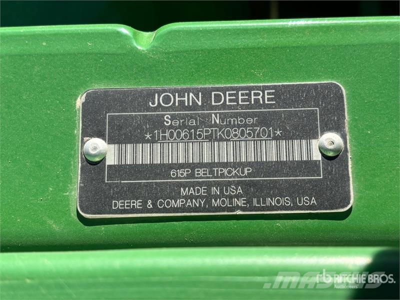 John Deere 615P 15 ft Belt Combine Pickup Header Testate per mietitrebbie