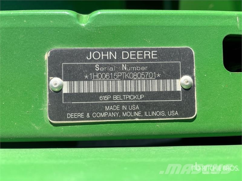 John Deere 615P 15 ft Belt Combine Pickup Header Testate per mietitrebbie