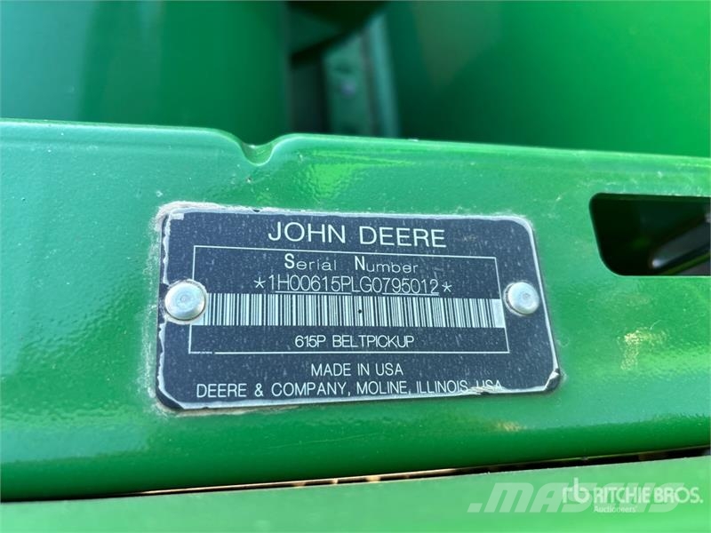 John Deere 615P 15 ft Combine Pickup Header Hoveder til mejetærskere
