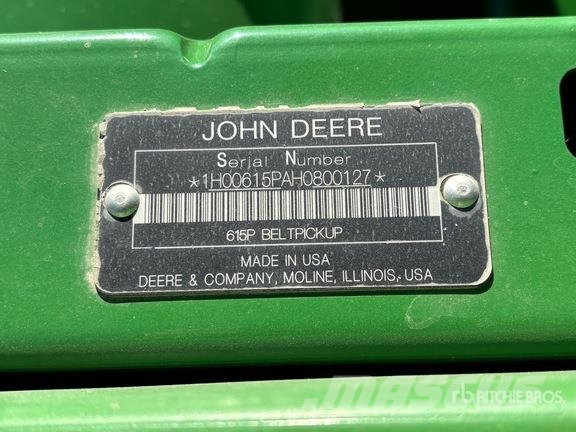 John Deere 615P 15 ft Belt Combine Pickup Header Testate per mietitrebbie