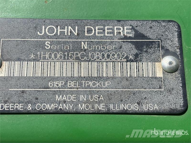 John Deere 615P 15 ft Combine Pickup Header Cabeçotes de colheitadeira