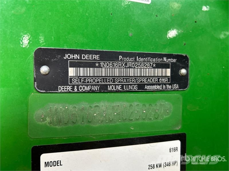 John Deere 616R 120 ft 4x4 High Clearance Self-Propelled Spra Pulverizadores autopropulsados