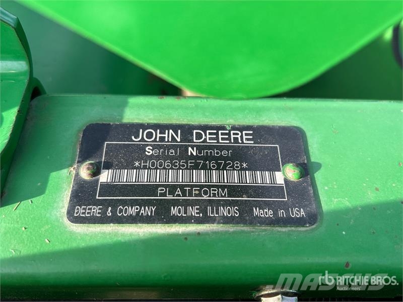 John Deere 635F رؤوس الحصادات الدراسات