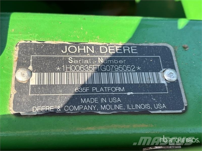 John Deere 635F رؤوس الحصادات الدراسات
