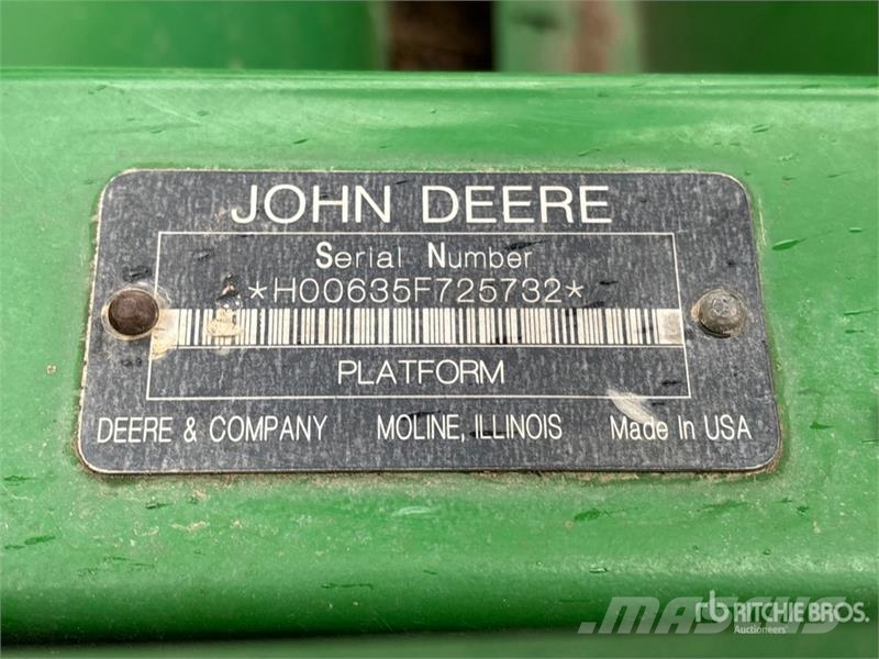 John Deere 635F رؤوس الحصادات الدراسات