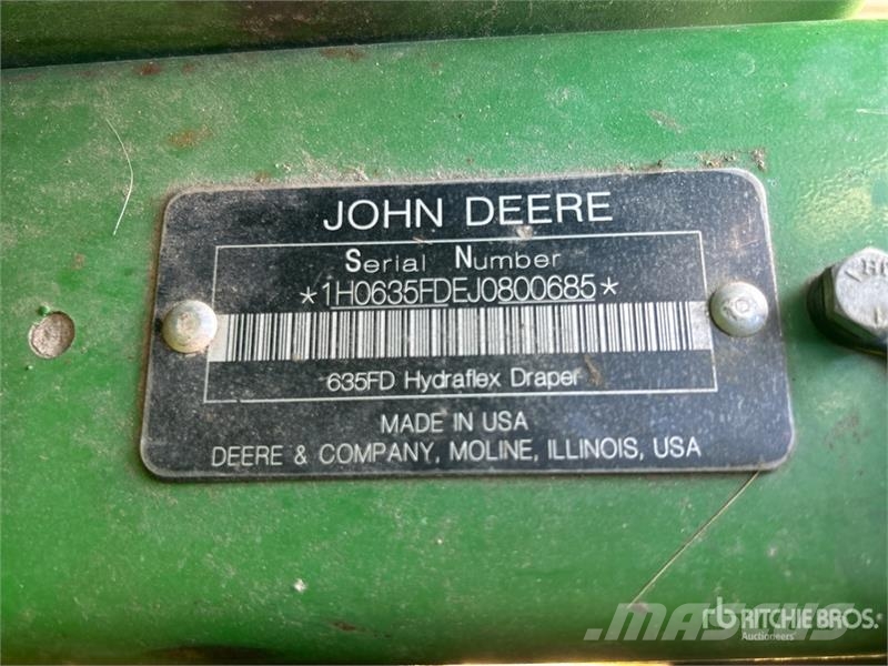 John Deere 635FD Derliaus nuėmimo kombainų galvos