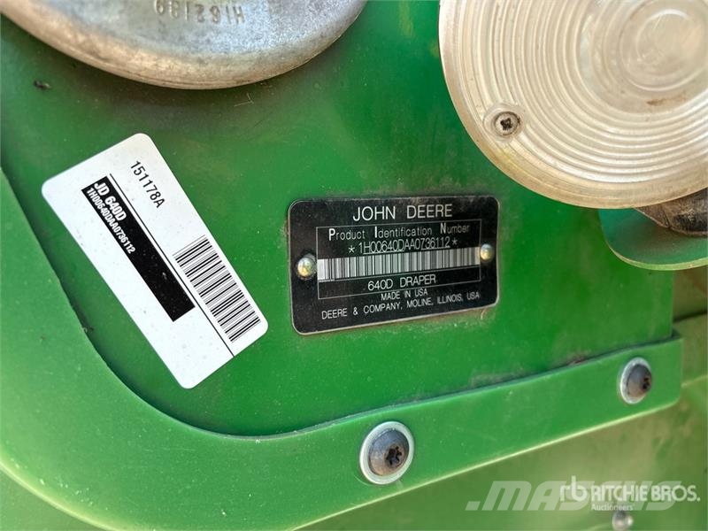 John Deere 640D رؤوس الحصادات الدراسات