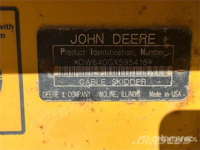 John Deere 640G III 4x4 Line Skidder Трельовочні трактора
