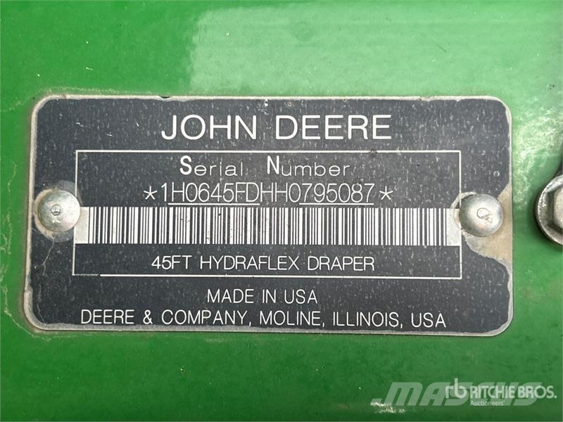 John Deere 645FD 45 ft HydraFlex Combine Header コンバイン・ハーベスター・ヘッド