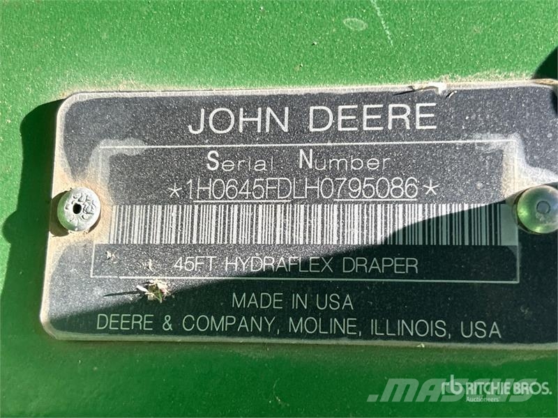 John Deere 645FD 45 ft HydraFlex Combine Header Hoveder til mejetærskere