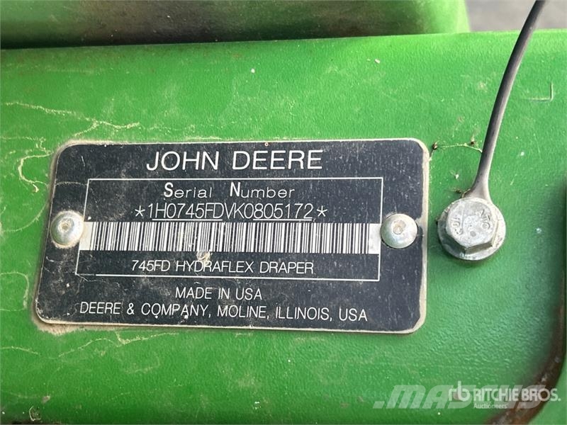 John Deere 745FD 45 ft Hydraflex Draper Combine Header Maaidorser aanbouwdelen