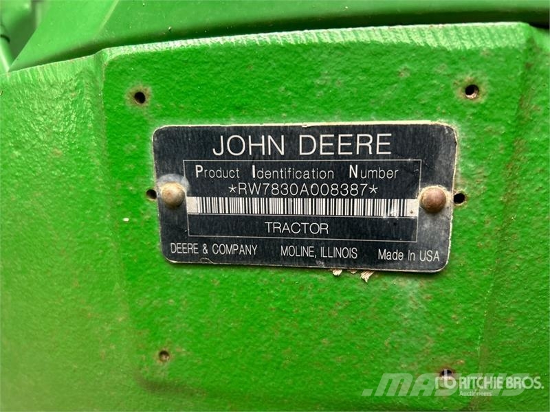 John Deere 7830 4WD Tractor Traktoriai
