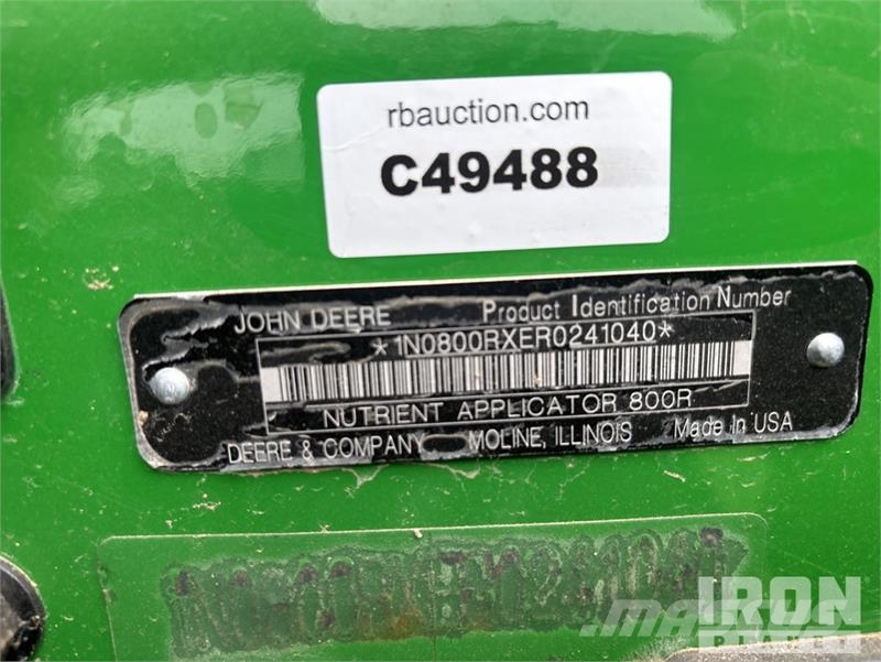 John Deere 800R 70 ft Air Boom 4x2 Floater Self-Propelled Fer Spargiminerale