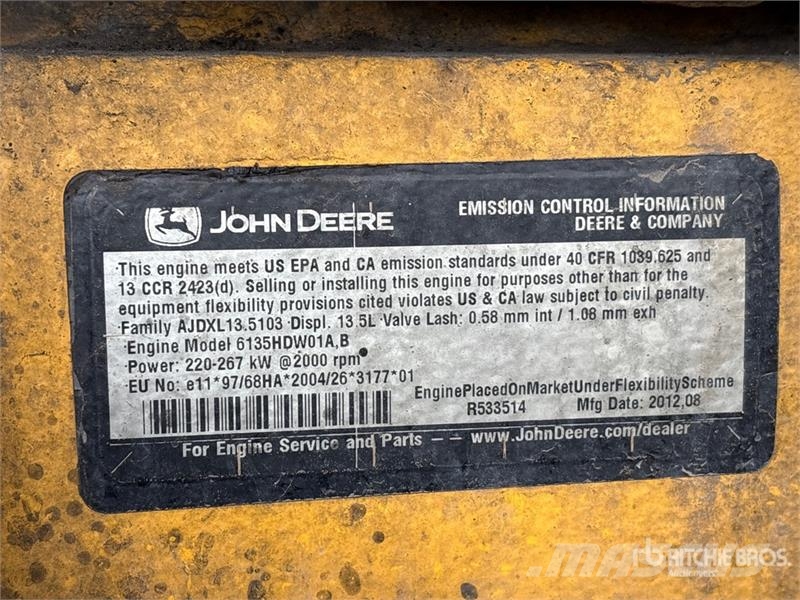John Deere 844K Wheel Loader (Inoperable) Hjullastare