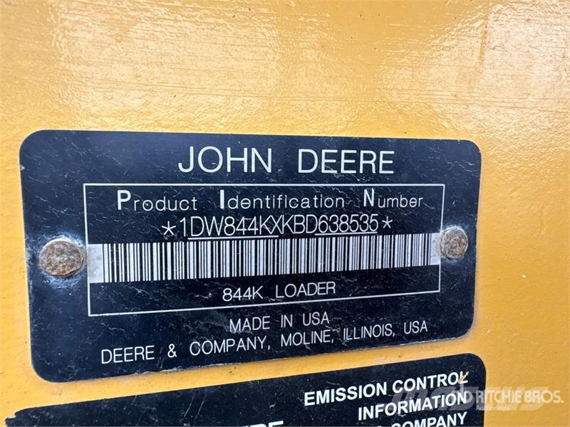 John Deere 844K Wheel Loader (Inoperable) Фронтальні навантажувачі