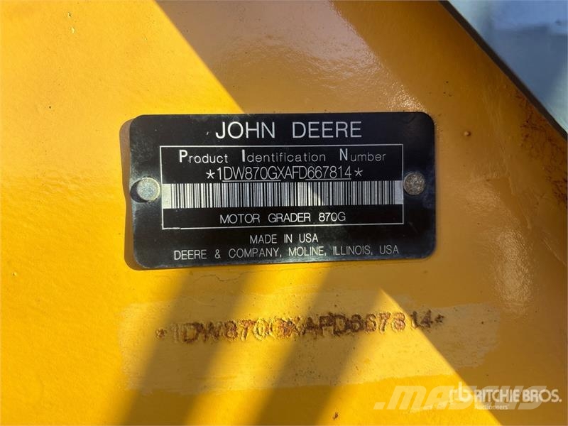 John Deere 870G Motor Grader Grejderi