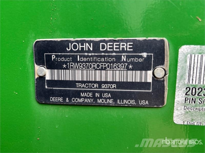 John Deere 9370R Articulated 4WD Tractor Ostale poljoprivredne mašine