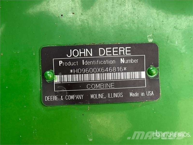 John Deere 9600 Combine harvesters