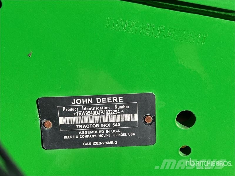 John Deere 9RX 540 Signature Edition Track Tractor Трактори