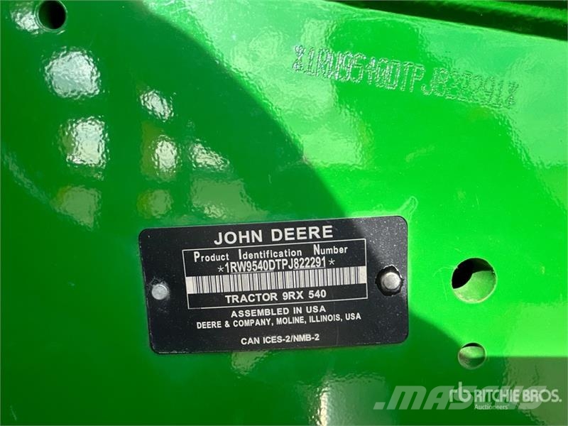 John Deere 9RX 540 Signature Edition Track Tractor Traktorji