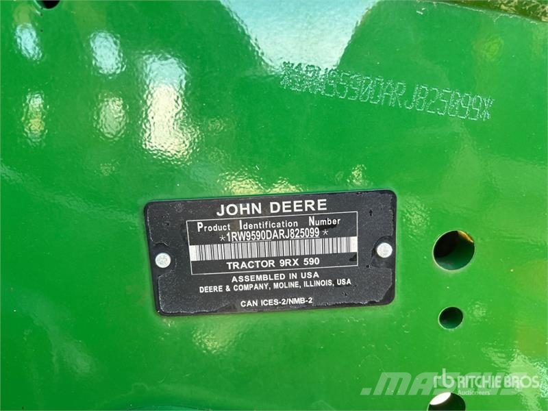 John Deere 9RX 590 Track Tractor Traktoriai